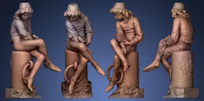 3D model sitting girl (STL)